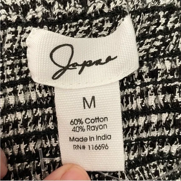 Japna Black White Gingham Two Piece Set Medium | Crop Top Mini Skirt NWT - Picture 12 of 16